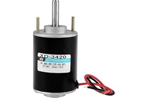 KSTE Motore CC a Magneti Permanenti, Motore Elettrico CC 12/24 V CW/CCW XD-3420 30 W ad Alta Velocità a Basso Rumore per Generatore fai da te (24 V 6000 giri/min)