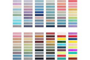 damoguin 2400 Stück Haftstreifen, 12 Set kleine selbstklebende Haftnotizen, Transparent Sticky Notes, Klebezettel die als Tabs for Books und Index Annotating Tabs (Bunt)