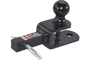 REYSUN 864031 3 in 1 ATV/UTV Trailer Hitch Towing Ball Mount with 2 inch Trailer Ball, Fits 1-1/4 inch Hitch Receiver