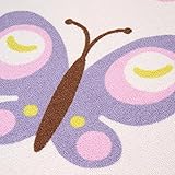 Infantastic Kinderteppich Schmetterling in Größe 80/150 cm/120/170 cm/160/230 cm/200/290 cm in bunten Farben aus widerstandfähigem Polyester mit 7 mm Höhe - 6