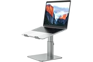 BESIGN LSX6N Soporte Portátiles, Soporte de Aluminio Ergonómico Ajustable para Portátiles, Compatible con Portátile de 10-14 Pulgadas, Gris