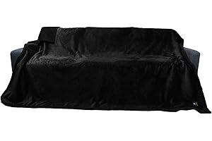 luciphia Coperta Impermeabile per per Cani, Gatti, Animali, Soffice a Doppio Strato Nero XL (145 * 216cm)