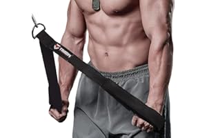 TAVIEW Accesorio de Cable de Cuerda de tríceps (Dos Longitudes integradas en uno) Mayor Rango de Movimiento, Correas de extensión de Cuerda de tríceps, Accesorios Cruzados