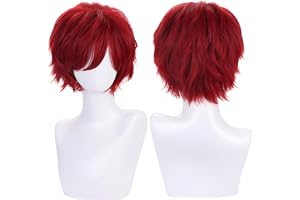 YEESHEDO Unisex Kort Bob Anime Cosplay Peruker Naturligt Lager Full Rak Fluffigt Hår Kostym Festklänning Opererad Peruk för K