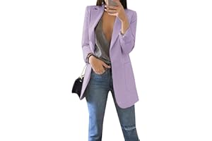 OMZIN Women's Women's Suit Jacket Lapel Casual Suit Long Sleeve Office Suit Blazers Open Front Office Work Business Suit Jacket XS-4XL