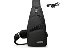 CYchen Hombres Piel Mensajero Mano Bolso Mochila de Pecho para Hombre Mujer, Bandolera Bandoleras Cruzada Sling Bolsa Riñonera Shoulder Bag Bolsos Viaje Mariconeras