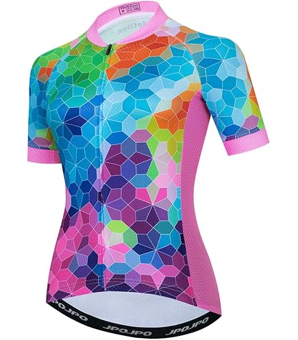 SUDUSUDO Femme Maillot de Cyclisme Manches Longues Pantalons avec 20D Gel Rembourré Femme Vêtements de Vélo Respirant Séchage Rapide Tenue Cycliste pour Vélo VTT Sports de Plein Air Taille