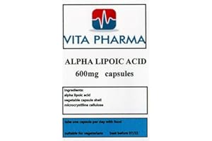 Alpha LIPOIC Acid 600mg, 30 Tablets, by VITA PHARMA, Vegetarian Suitable, Produced in The UK