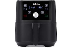 Instant Pot Brands Vortex 4-w-1 Frytkownica na gorące powietrze, 1700 W, 5,7 l, mini piekarnik, zdrowe smażenie na gorącym powietrzu, pieczenie, pieczenie i podgrzewanie żywności, czarny