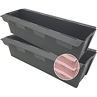 Pilix Paletten Blumenkasten Europalette 2er mit patentiertem Stecksystem | 37 cm 2 Stück Anthrazit | Pflanzkasten…