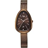 Fastrack Vyb Prodigy Quartz Analog Coffee Brown Dial Coffee Brown Stainless Steel Strap Watch for Women - FV60073QM01W: 