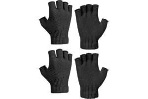 2 par fingerlösa handskar herr och dam – halvfinger handskar unisex varma vinter fingerlösa handskar stickade handskar för ar