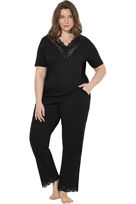 Pigiama Donna Ulla Popken Set Pezzi (maglia Con Glitter