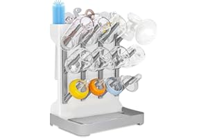 WDKXCN Escurre Biberones, Secador Biberones Bebe Que Ahorra Espacio, Soporte para Seca Biberones Vertical sin BPS, Bottle Drying Rack con Bandeja de Drenaje, Escurridor Biberones y Tetinas