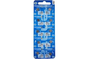 Lot de 10 Piles à oxyde d'argent Renata véritable 364 SR621SW à Faible consommation fabriquées en Suisse pour Montre Bracelet