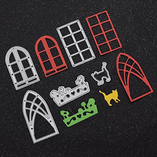 YNuth Stanzschablone Blatt Note Rose Segelschiff Katze Motorrad Scrapbooking DIY - 3