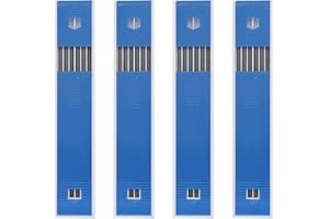 KUNJOCY 24 Pcs 2.8mm Pencil Refills, Mechanical Carpenter Pencil Refill HB Deep Hole Pencil Refill Black Leads Refill Compatible with OX Pica Tracer Pencil for Woodwork Construction Building (Black)