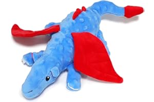 TONGKTAI Zabawki dla psów piszczący, miękki pluszowy dinozaur szczeniak zabawka do żucia z marszczonym papierem, zabawne interaktywne niezniszczalne zabawki do ząbkowania zwierząt domowych dla małych