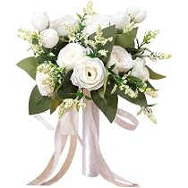 Bouquet di fiori finti colorati, mazzo di fiori in seta per