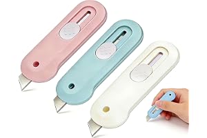 Forbabe 4 st. brevöppnare skärkniv liten miniskärkniv | Liten universalkniv infällbar brevpapperskniv lämplig för skärning av kartong förpackning papper paketöppning