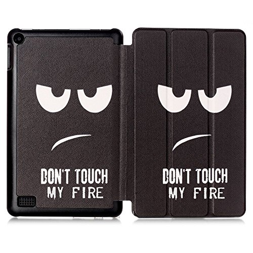Amazon Fire 7 Hülle Ultra dünn PU Leder Schutzhülle Tasche mit Ständer Funktion für Amazon Fire 7 2015 (5. Generation – 2015 Modell) - 7