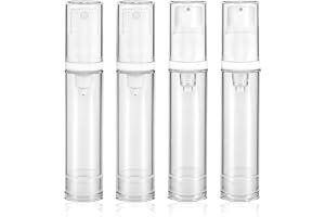 Apausvcm 4 stycken Airless pumpdispenser, tom grädde dispenser, pumpflaska, påfyllningsbar vakuum kosmetisk behållare 10 ml vakuum reseflaskor för att fylla resa, dispenserflaska för resor, lotioner