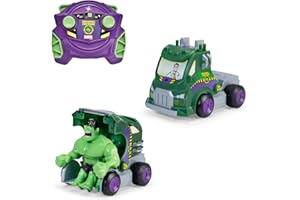 DICKIE TOYS Jada Radio Control Hulk Smash-Up 1:24. Vehículo Teledirigido con Transformación de camión a Hulk. Sonido Real. Movimiento Total 2,4 GHz. Marvel Avengers. A Partir de 5 Años (203224000)