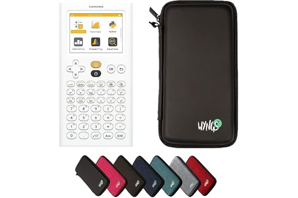 NumWorks avec Housse de Protection WYNGS Incluse Noir - Calculatrice Graphique - Pack de Base
