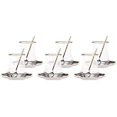 Karaca Pera Gold 18 Piece Tea Set