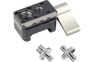 FOTOBETTER NATO Rail Clamp pour Moniteur, Microphone, lumière LED, Montage EVF,Bras Magique NATO Clamp Pince dégagement Rapide