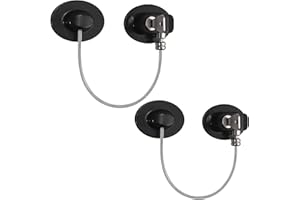 LINKFOR Sécurite Fenêtre Enfant, Kamtop 2pcs Bloqué Fenêtre sans Percer Verrous de Fenêtre Protection Sécurité Enfant Bébé avec Câble en Acier inoxydable 304 pour Congélateur Porte Armoire Tiroir