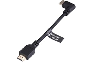 LARRITS Krótki kabel HDMI 2.1, 8K, 60 Hz, kąt 90 stopni, do telewizora, odtwarzacza DVD, projektorów, komputerów PC (kąt prosty 15 cm)