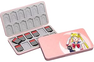 doepeBAE Switch Spiele Aufbewahrung, Switch Spiele Lagerung, Switch Spiele Hüllen Aufbewahrung, Magnetverschluss, Weiches Silikon Futter, Mit 24 Game Card Slots und 24 Micro SD Karten (A13)
