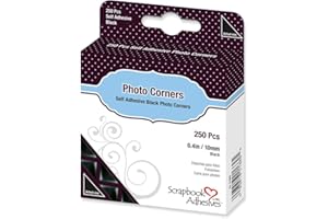 SCRAPBOOK ADHESIVES Photo Corners - Permanent Adhesive, Black