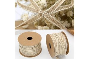 Bapao Lot de 2 rouleaux de ficelle de jute pour décoration de mariage 0.5cm*10m Voir image
