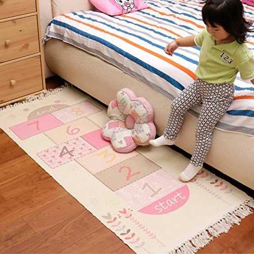 WXIN Children'S Room Bedroom Carpet Bed And Square Foot Cotton Knitted Baby To Crawl To The Rest Of The Game Machine Wash/About 70*160/Boys