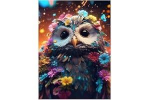 Mupmod Owl Diamond Painting Kits for Adults- Animal Diamond Art Kits for Adults, Gem Art Kits for Adults for Gift Home Wall Decor 30x40cm/12x16in