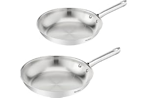 Tefal Duetto On stekpanna set, 2 delar 24/28 cm, oförseglad, tjock värmande botten, komforthandtag, hållbart, lämpligt för al