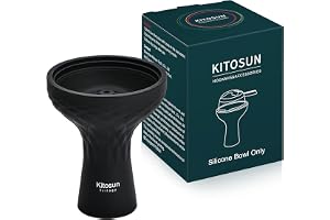 Kitosun Shisha hookah skål - Silikon 7 hål Hookah huvud, Perfekt arbete med värmehanteringsenhet HMD och folier, Stor ersättning för lera och keramisk hookah skål 3,5 "hög
