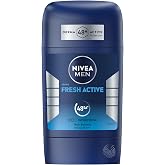 NIVEA MEN Erkek Stick Deodorant Fresh Active 50 ml, Ter ve Ter Kokusuna Karşı 48 Saat Deodorant Koruması, Okyanus &Ouml;zleri,Al&uuml;m