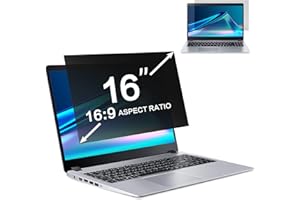 ZOEGAA Blickschutzfolie 16 zoll Laptop 16:9 Seitenverhältnis, Anti Blaulicht Blendschutz Blickschutzfilter und Abnehmbarer Sichtschutzfolie Sichtschutz für Hp/Dell/Acer/Lenovo/ThinkPad/Asus