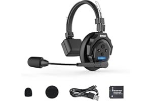 SYNCO Xtalk Cuffie Wireless Full Duplex X1, 2.4G Cuffie Interfoniche Wireless Comunicazione per Team Cancellazione del Rumore