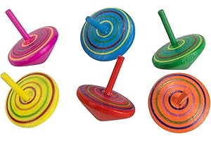 GICO Trotola a spirale in legno per bambini, set da 6 pezzi, altezza 4 cm, diametro 3,5 cm – 6473