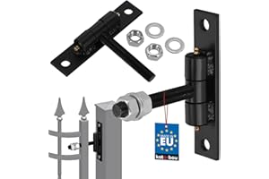 KOTARBAU® Charnière de portail réglable - Long graisseur - Roulement à billes pour un mouvement facile - M16 x 100 mm