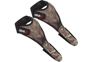 LIOOBO 2 Pairs Fishing Gloves - Non-Slip Index Finger Protection for Fly Fishing & Spin Fishing (Single Finger Design, Breathable & Flexible) - Black/Camo