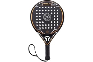 LUXTRI Pala de pádel Control 1800 II Redonda 370g Fibra Carbono Goma EVA Negra Blanca Raqueta Paleta