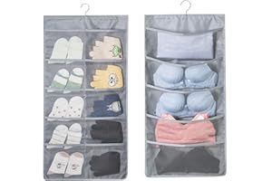 WEIQILE Hängender Kleiderschrank Aufbewahrungs-Organizer - 15 Taschen Hängende Kleideraufbewahrung Organizer für Unterwäsche Socken Krawatten Organizer (15 Pockets)