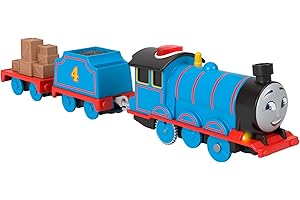 Thomas & Friends Motorized Toy Train Talking Gordon Battery-Powered Engine with Sounds & Phrases for Preschool Kids 3+ Years, UK English Version, HWY29