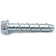 CONFAST LDC123 1/2" x 3" Zinc Plated Large Diameter Concrete Screw for Anchoring to Masonry, Brick or Block (25 per Box)