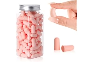 AUBEIFOU 60 Pares Tapones Oidos Ruido Dormir Con Funda De Transporte De Aluminio, Tapones Dormir Cancelacion Ruido SNR de 36 dB Protección Auditiva, para Dormir, Viajes, ReduccióN De Ruido.